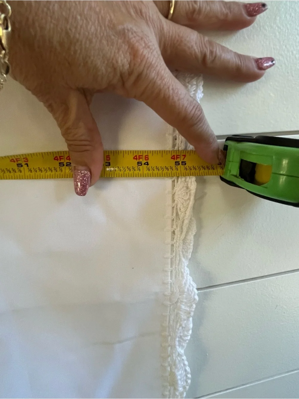 Vintage Hand Embroidered Kalocsa Floral Tablecloth Lace Trim White 88 X 44